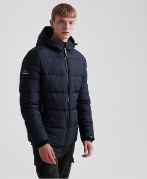 Superdry Sports Puffer Férfi Kabát Kék | QTLOZ6084